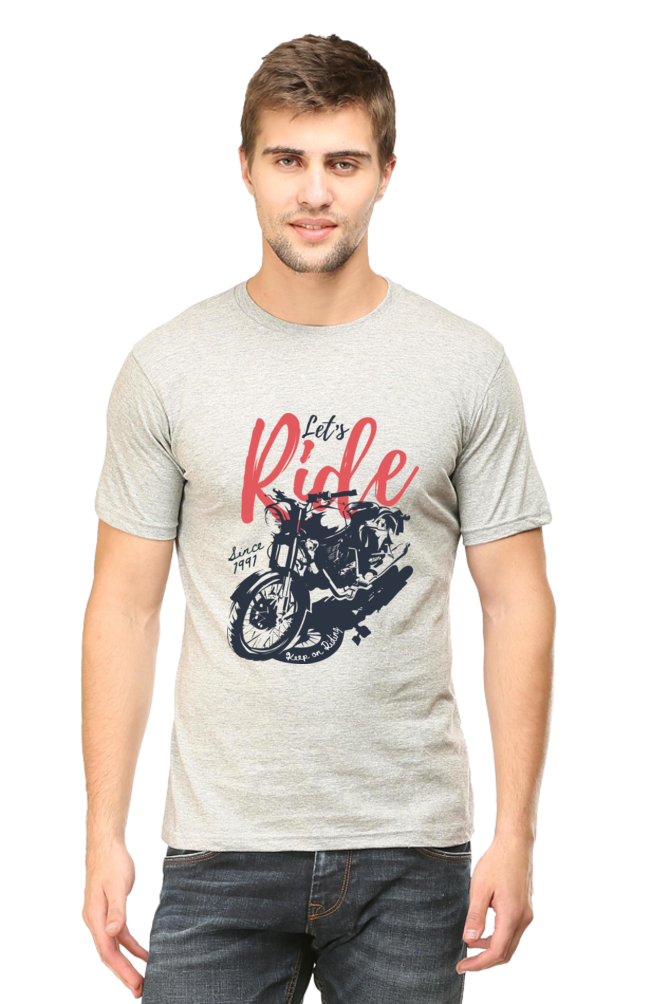 Let's Ride Men's Round Neck T-Shirt