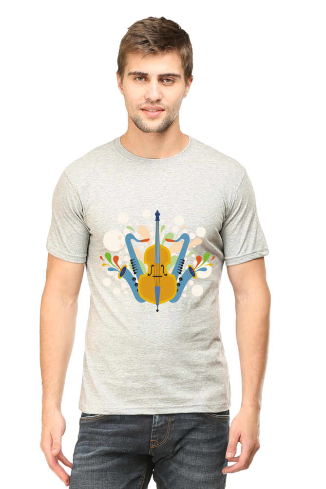 Music Men's Round Neck T-Shirt