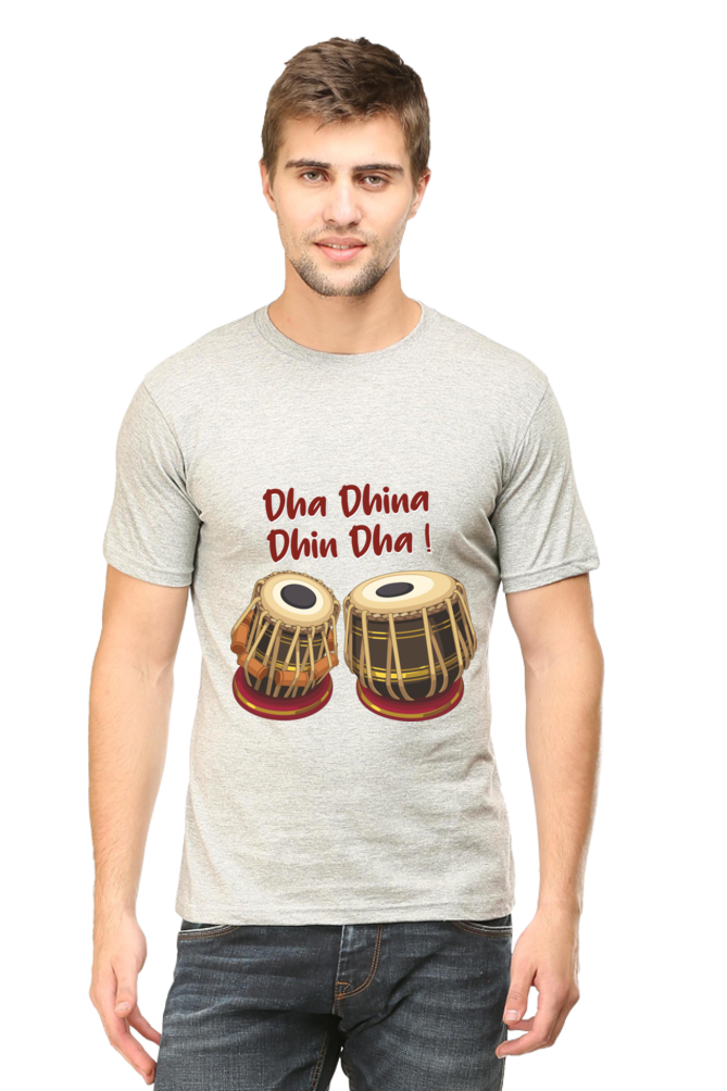 Dhina Dhin Dha Mens Round Neck T-Shirt