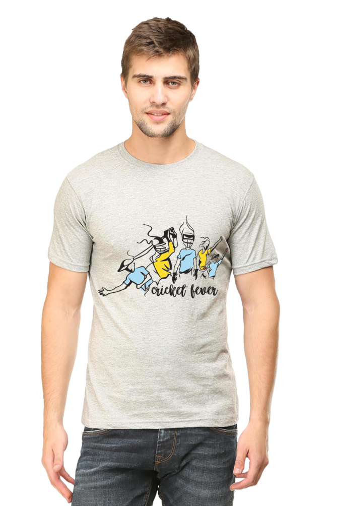 Cricket Fever Mens Round Neck T-Shirt