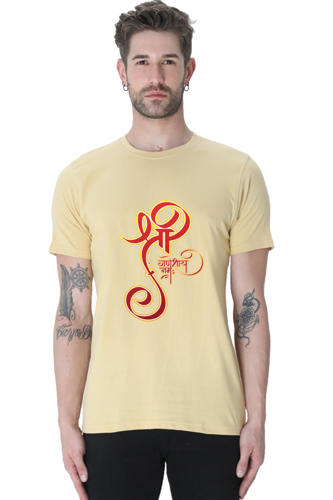 Shree Ganesha Mens Round Neck