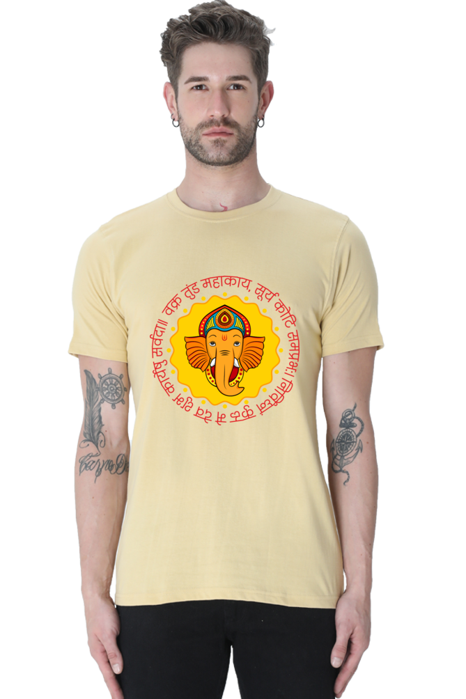 Ganesh Round Neck Light Col T-Shirt