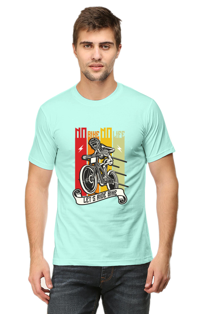 No bike No Life Men's Round Neck T-Shirt
