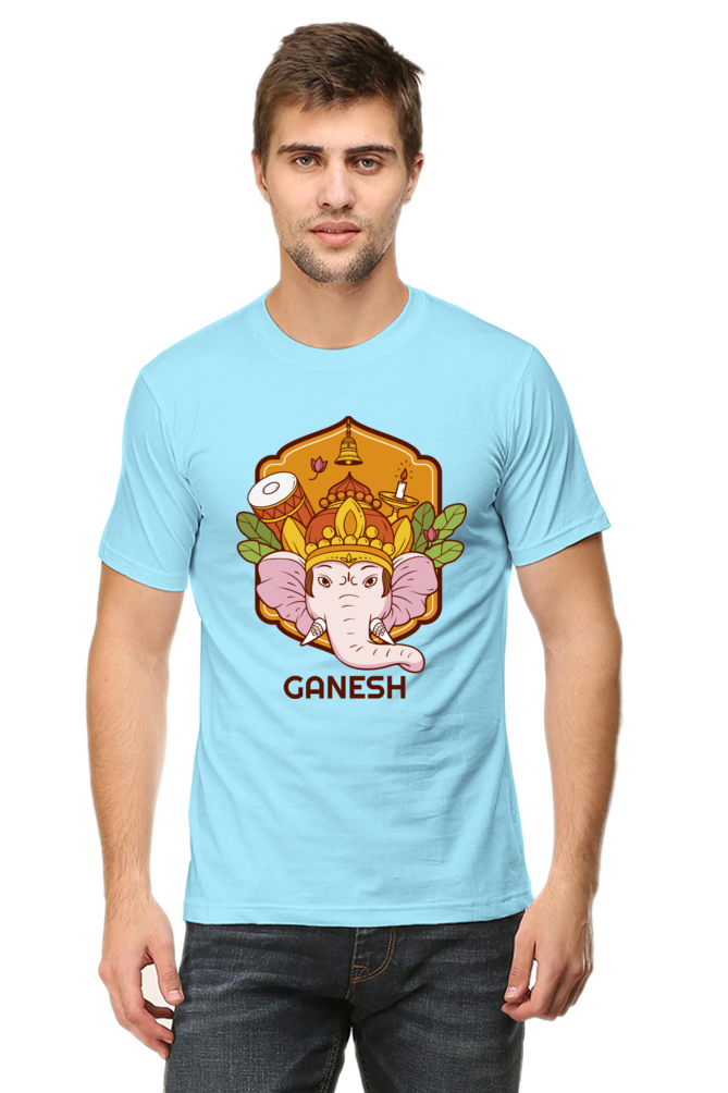 Ganesha Round Neck Mens T-Shirt