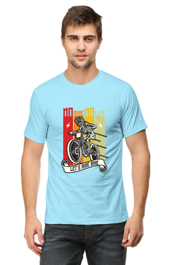 No bike No Life Men's Round Neck T-Shirt