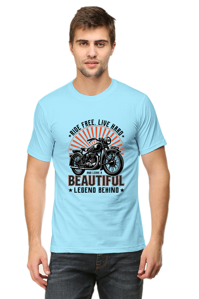 Ride free Live Hard - Men's Round Neck T-Shirt