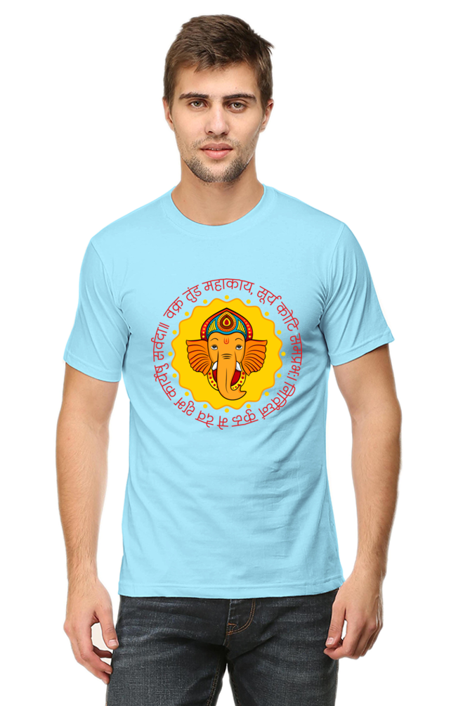 Ganesh Round Neck Light Col T-Shirt