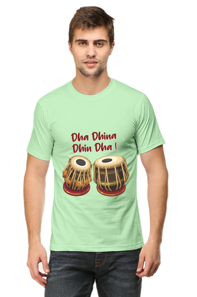 Dhina Dhin Dha Mens Round Neck T-Shirt