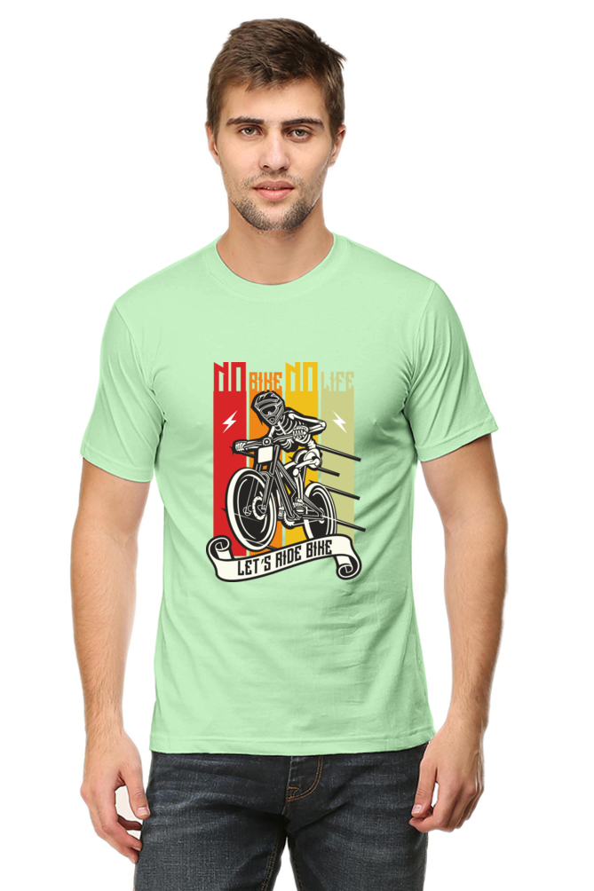 No bike No Life Men's Round Neck T-Shirt