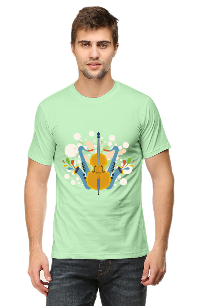 Music Men's Round Neck T-Shirt