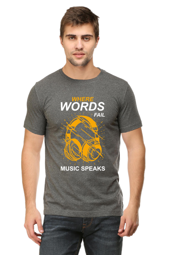 Music Specks Men's Round Neck T-Shirt