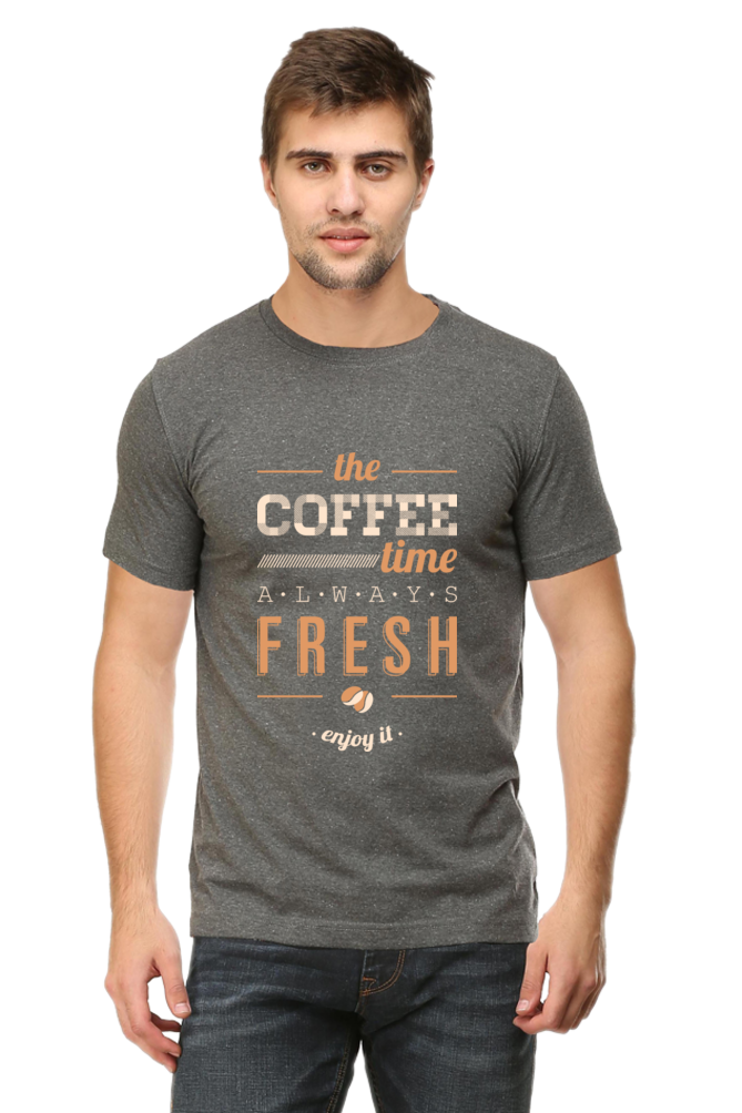 Coffee Time always Fresh Men's Round Neck T-Shirt