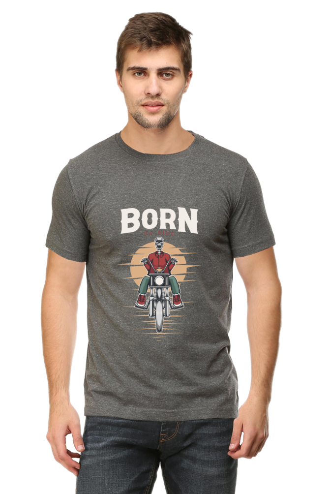Born to Ride Dark col Men's Round Neck T-Shirt