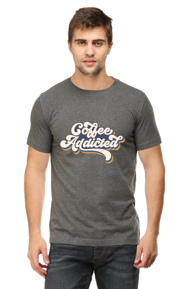 Coffee addicted - Men's Round Neck T-Shirt