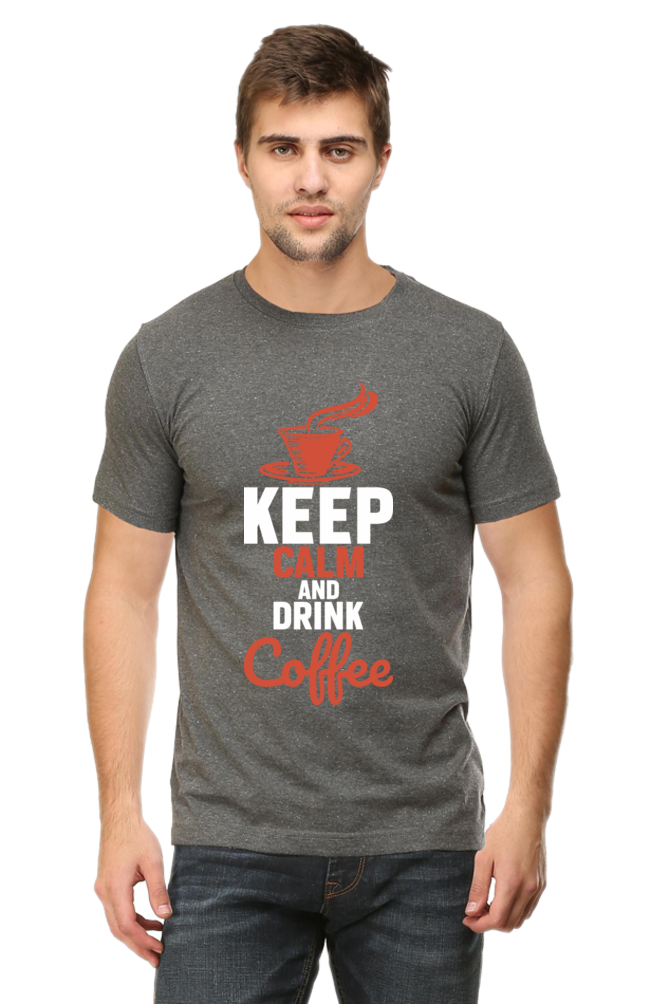 Keep Calm and drink Coffee - Men's round Neck t-Shirt