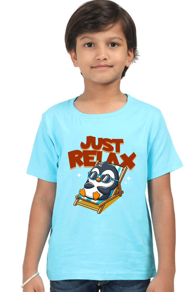 Just Relax - Kid's Round Neck T-shirt