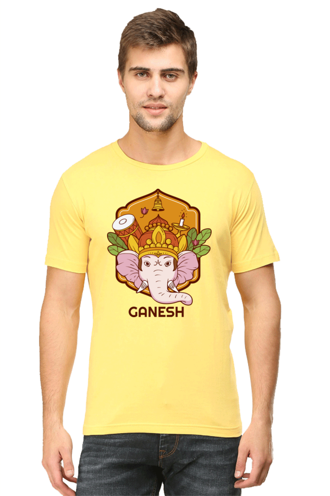Ganesha Round Neck Mens T-Shirt