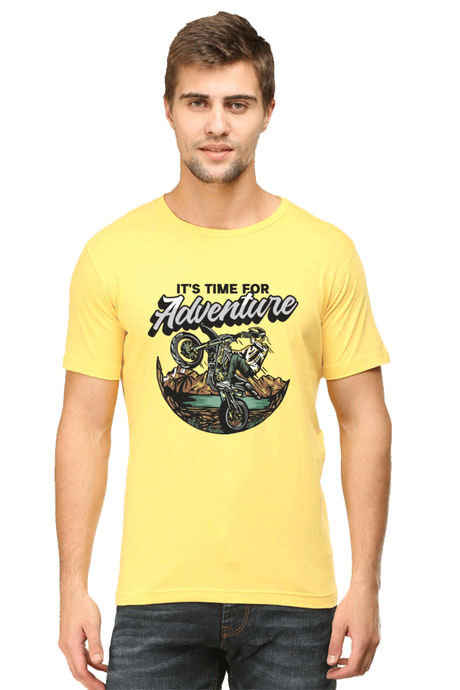 Its Time for Adventure Men's Round Neck T-Shirt