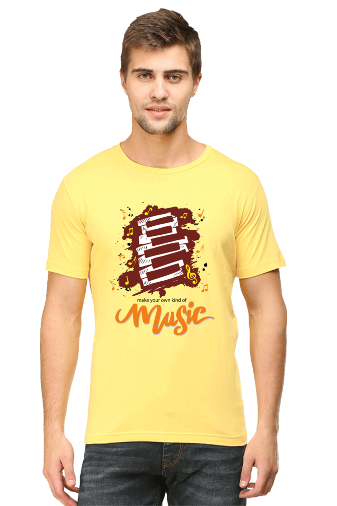 Music Men's Round Neck T-Shrit