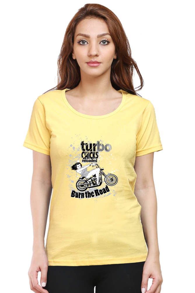 Turbo Chicks Women's Round Neck T-Shirt