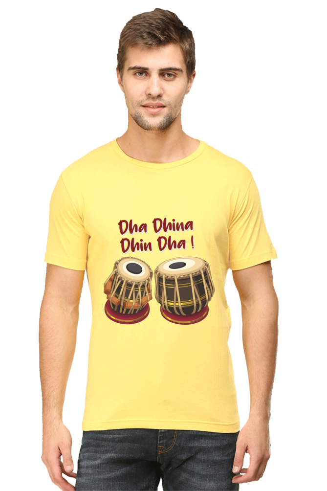 Dhina Dhin Dha Mens Round Neck T-Shirt
