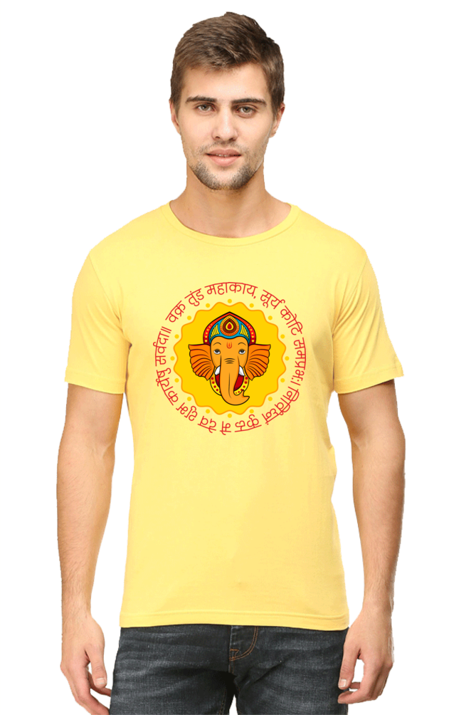 Ganesh Round Neck Light Col T-Shirt