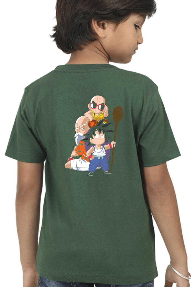 Dragan Ball Boys Round Neck T-Shirt