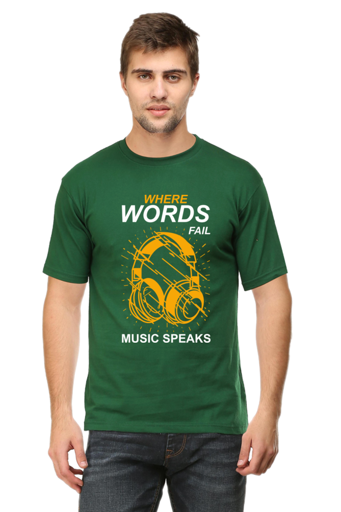 Music Specks Men's Round Neck T-Shirt