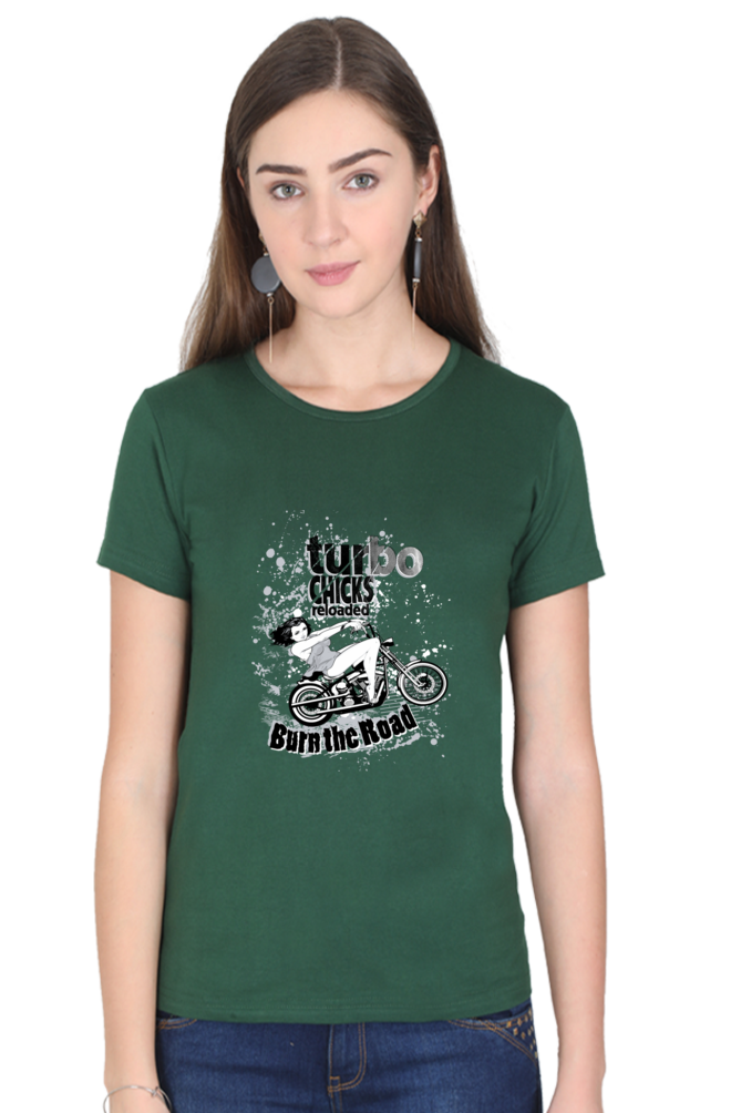 Turbo Chicks Women's Round Neck T-Shirt