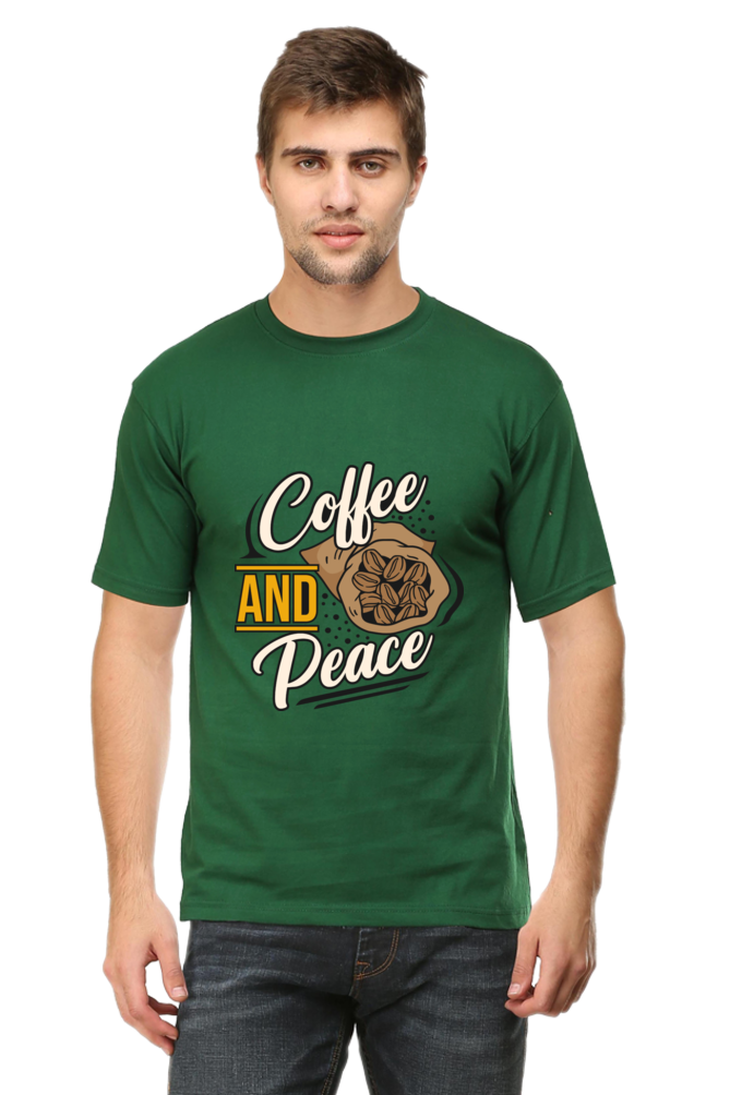 Coffee and Peace Men's Rund Neck T-Shirt