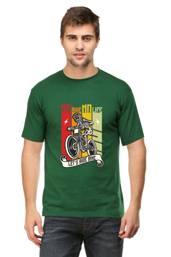 No bike No Life Men's Round Neck T-Shirt