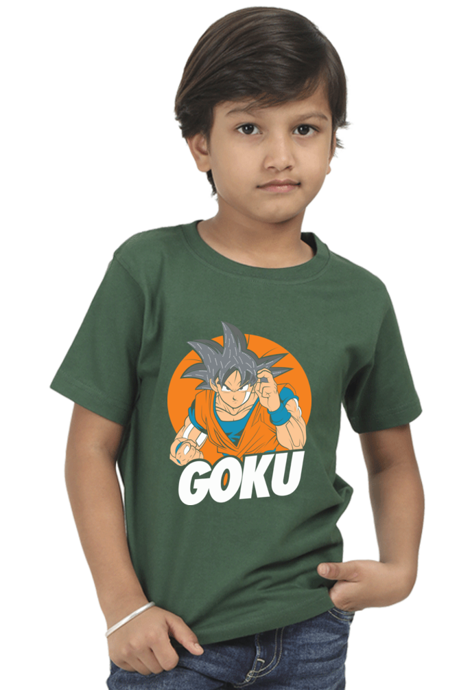 Dragan Ball Boys Round Neck T-Shirt