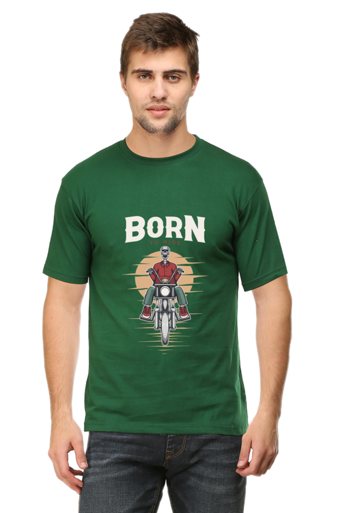 Born to Ride Dark col Men's Round Neck T-Shirt