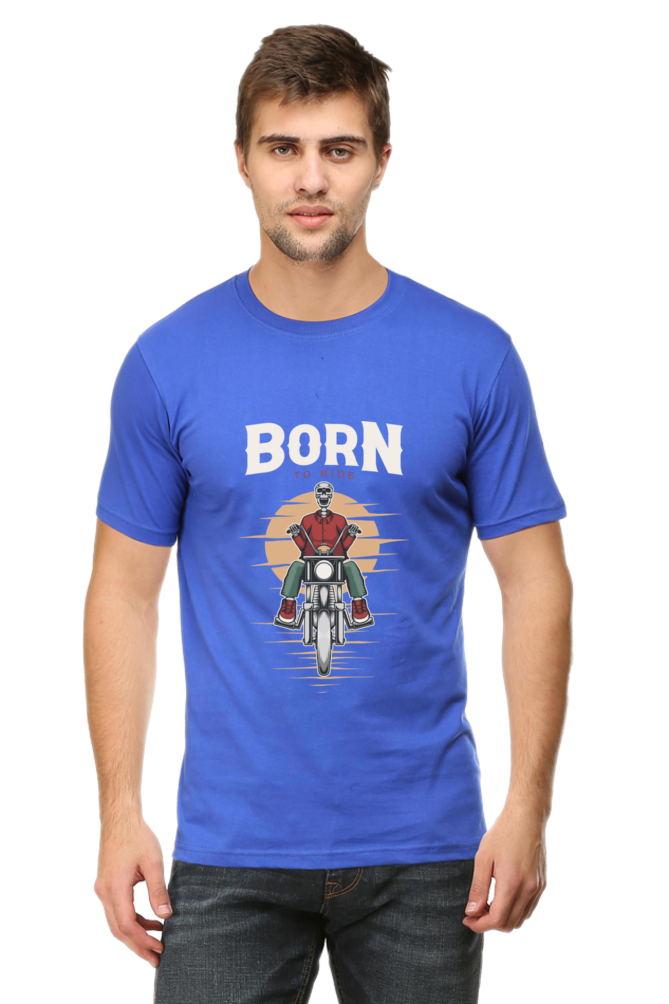 Born to Ride Dark col Men's Round Neck T-Shirt