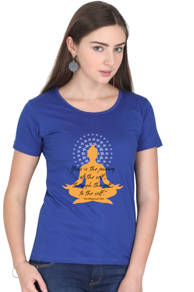Women Yoga Round Neck T-Shirt