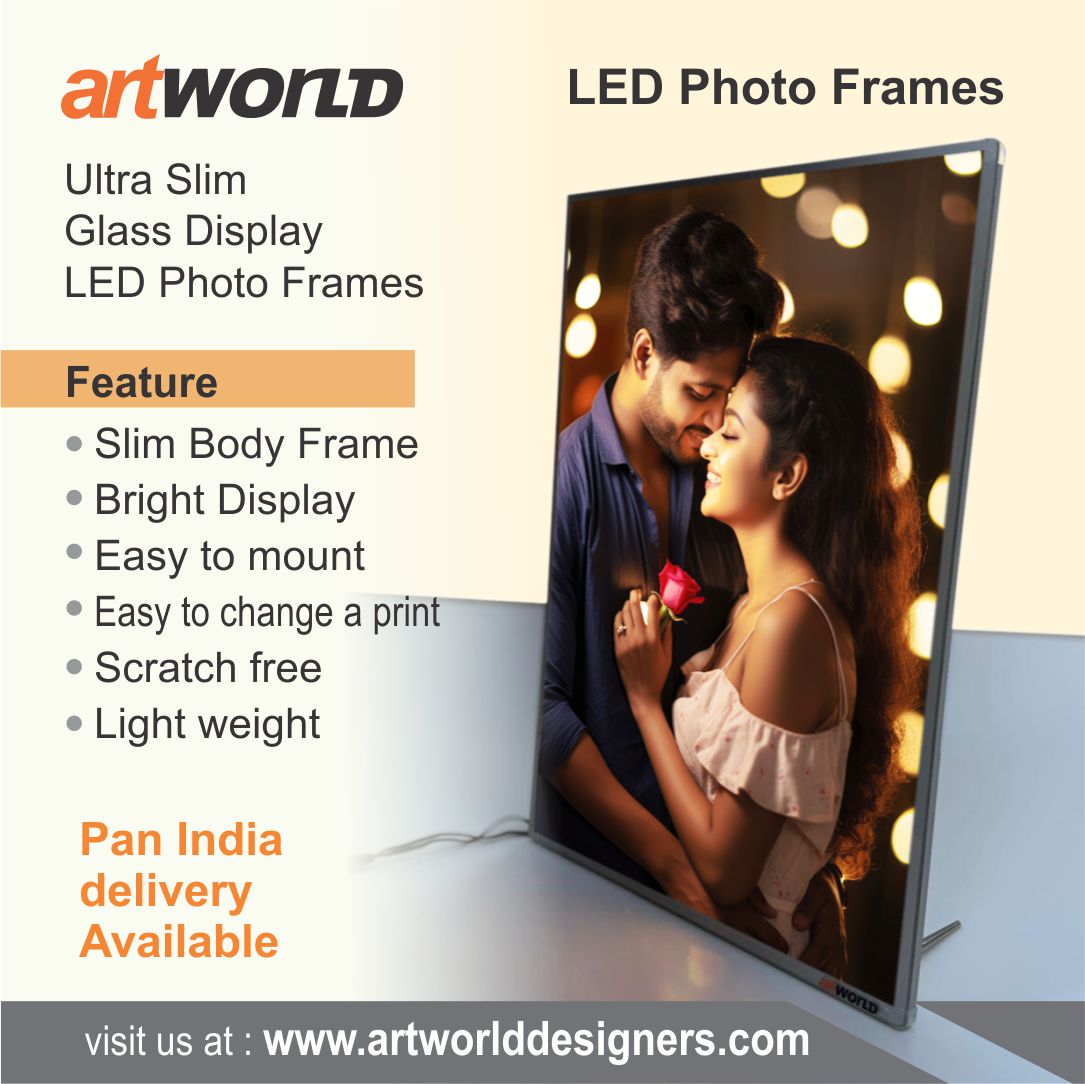 Customizable Ultra Slim LED Photo Frame - Home Use
