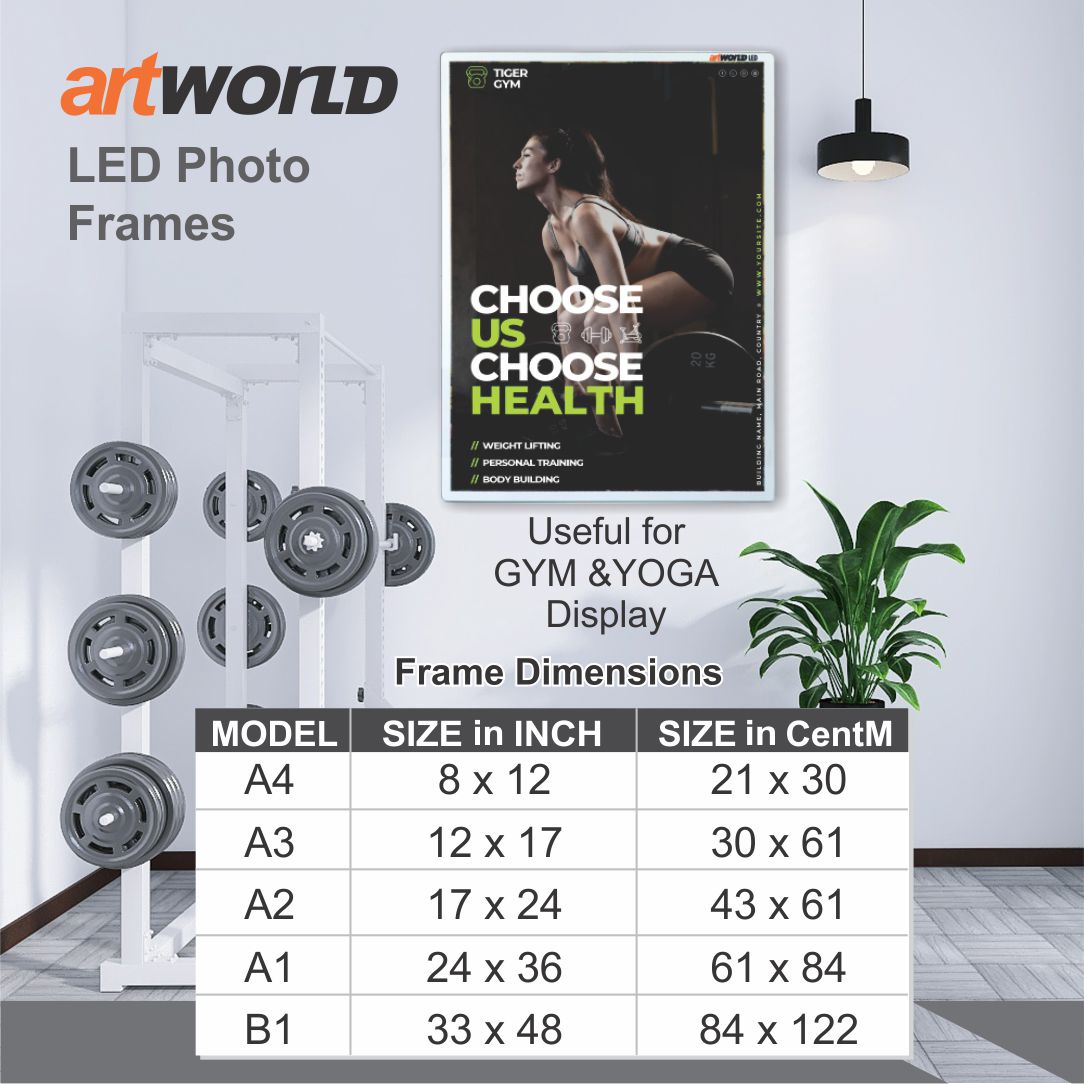 Customizable Ultra Slim LED Photo Frame - Home Use