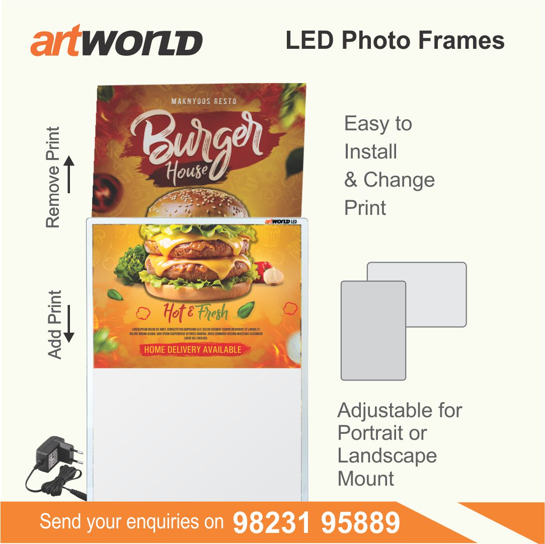 Customizable Ultra Slim LED Photo Frame - Home Use