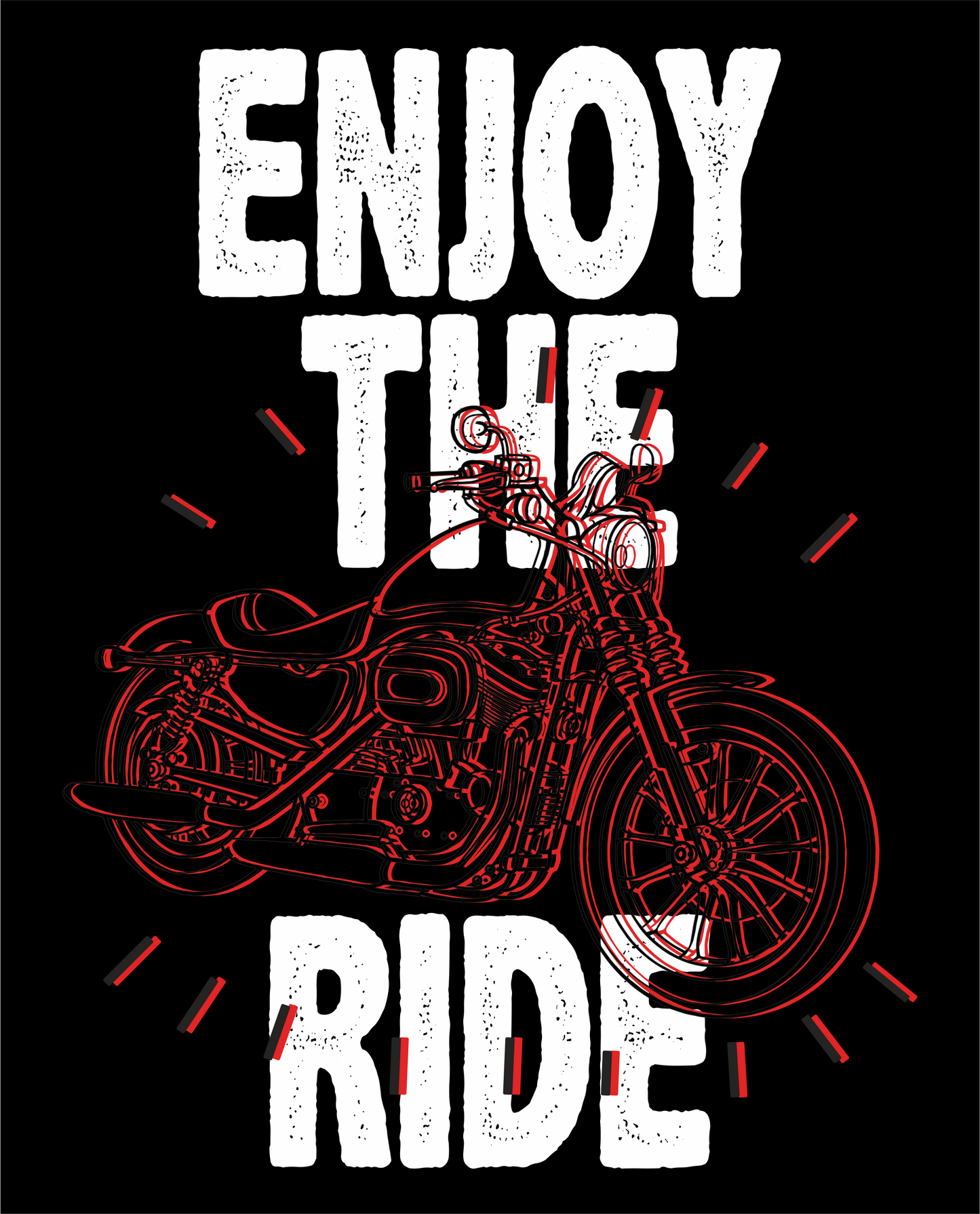 Enjoy The Ride Men's Round Neck T-Shirt