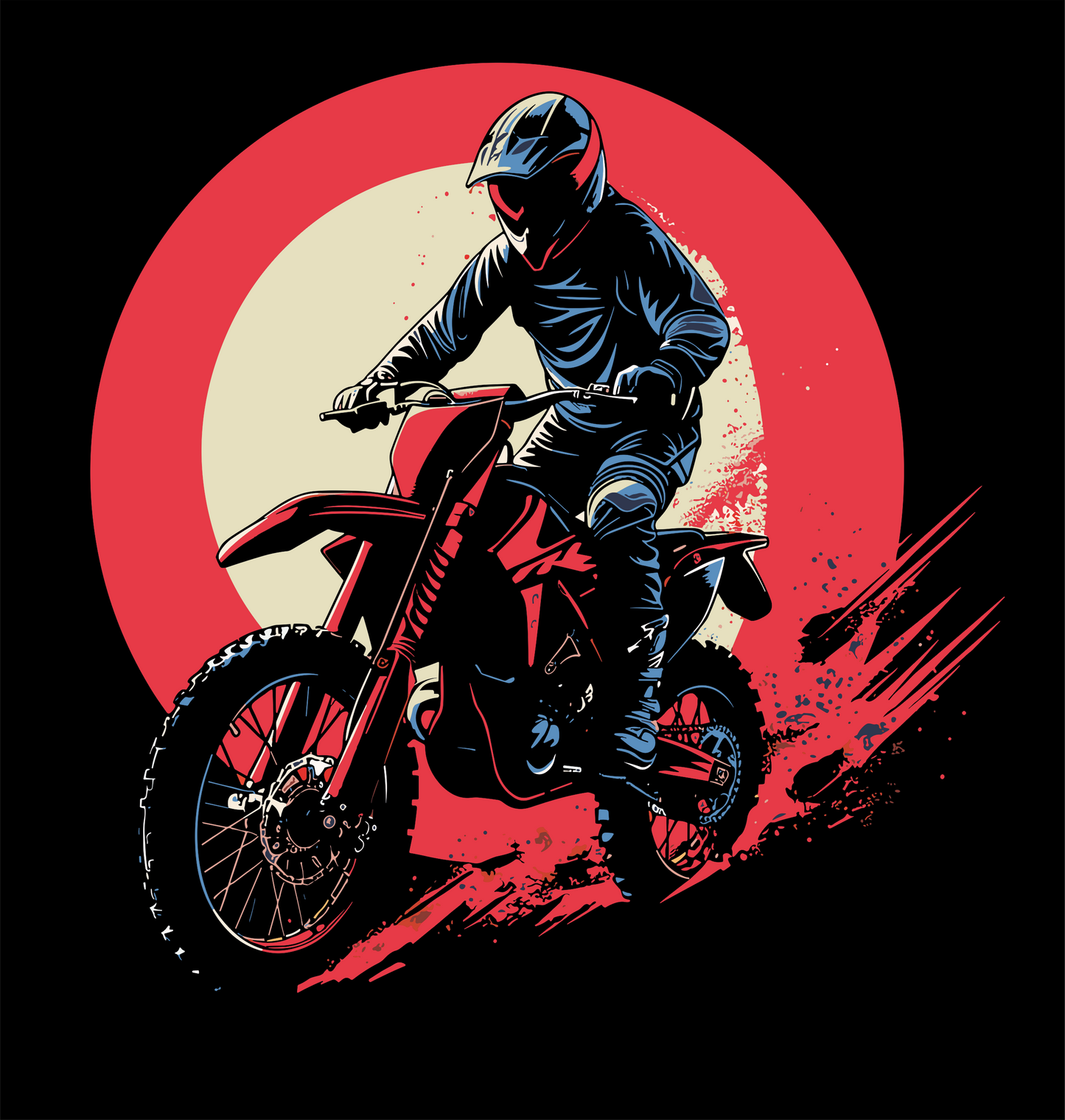 Motocross2 - Men's Round Neck T-Shirts