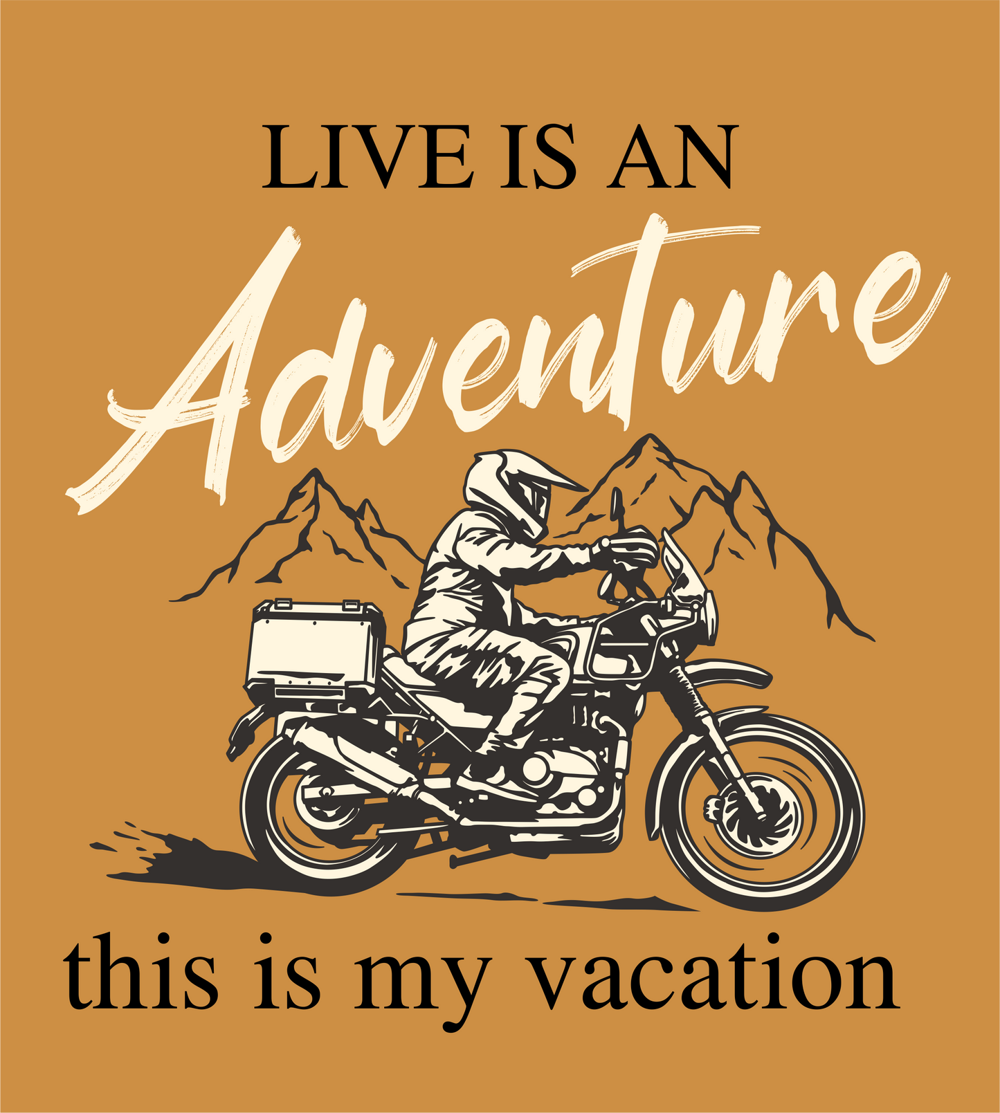 Live is an adventure Men's Round Neck T-Shirt