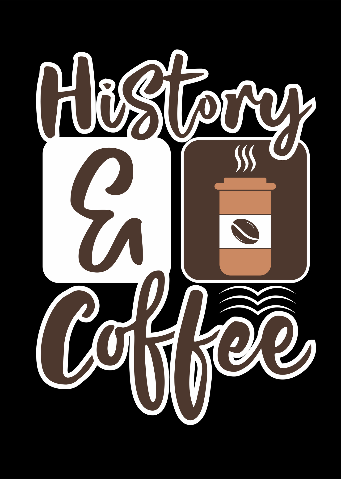 History and Coffee Men's Round Neck T-Shirt