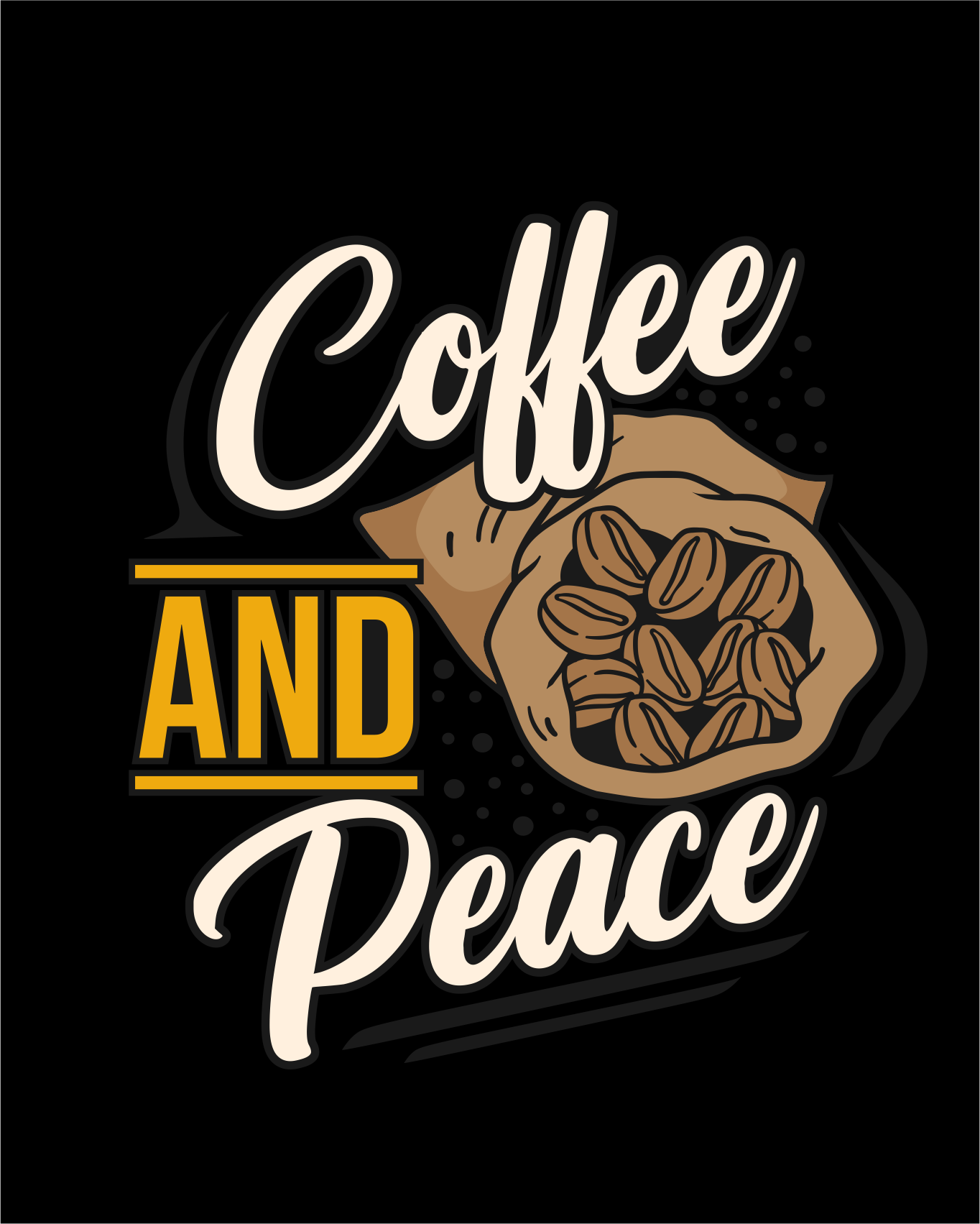 Coffee and Peace Men's Rund Neck T-Shirt