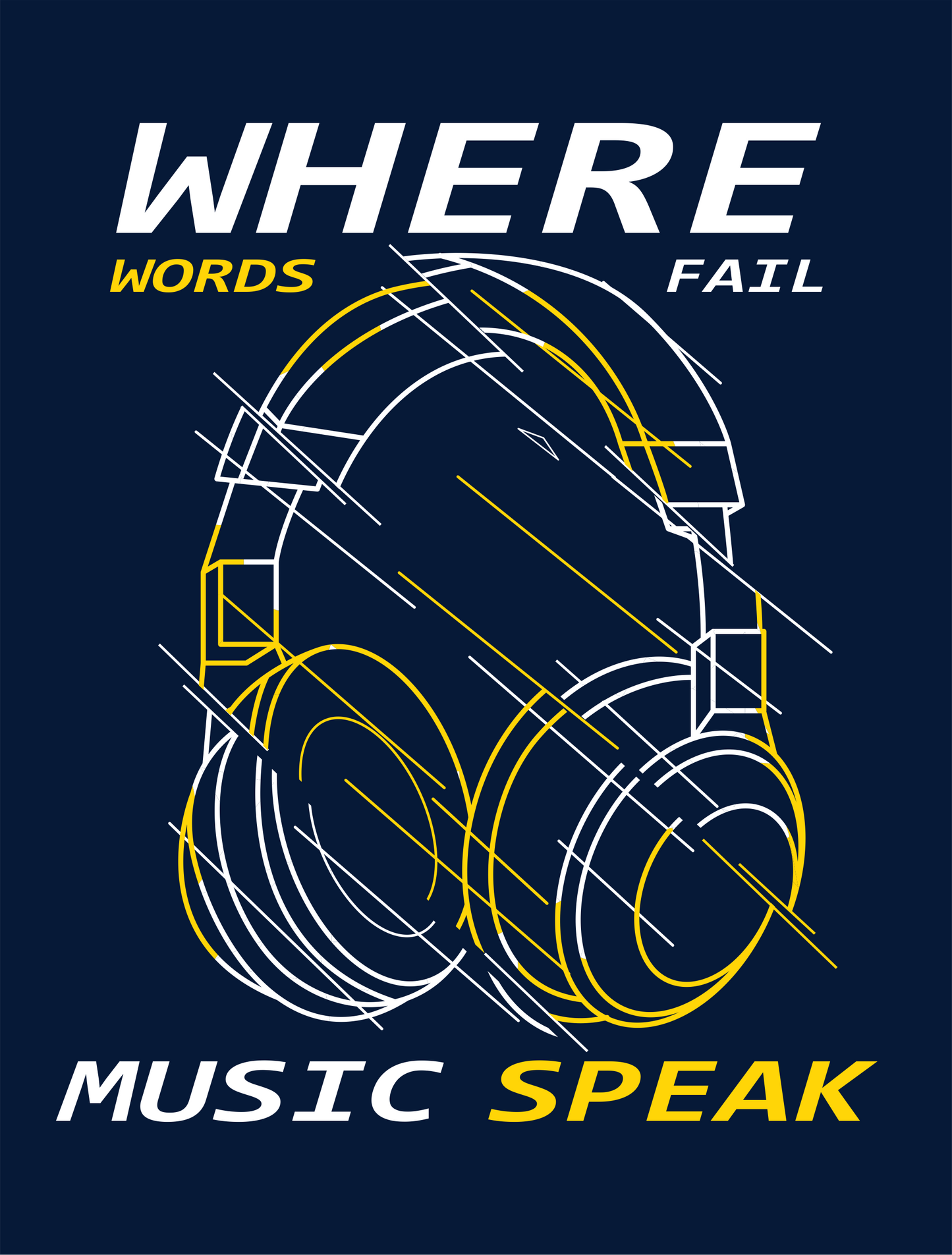 Music Speaks2 Men's Round Neck T-Shirt