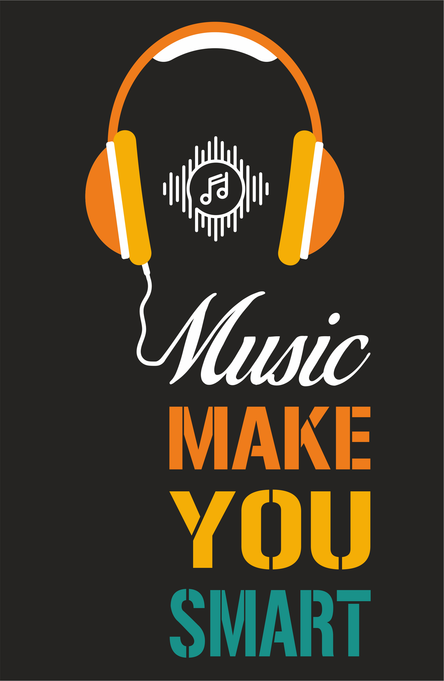 Music Make You Smart Men's Round Neck T-Shirt