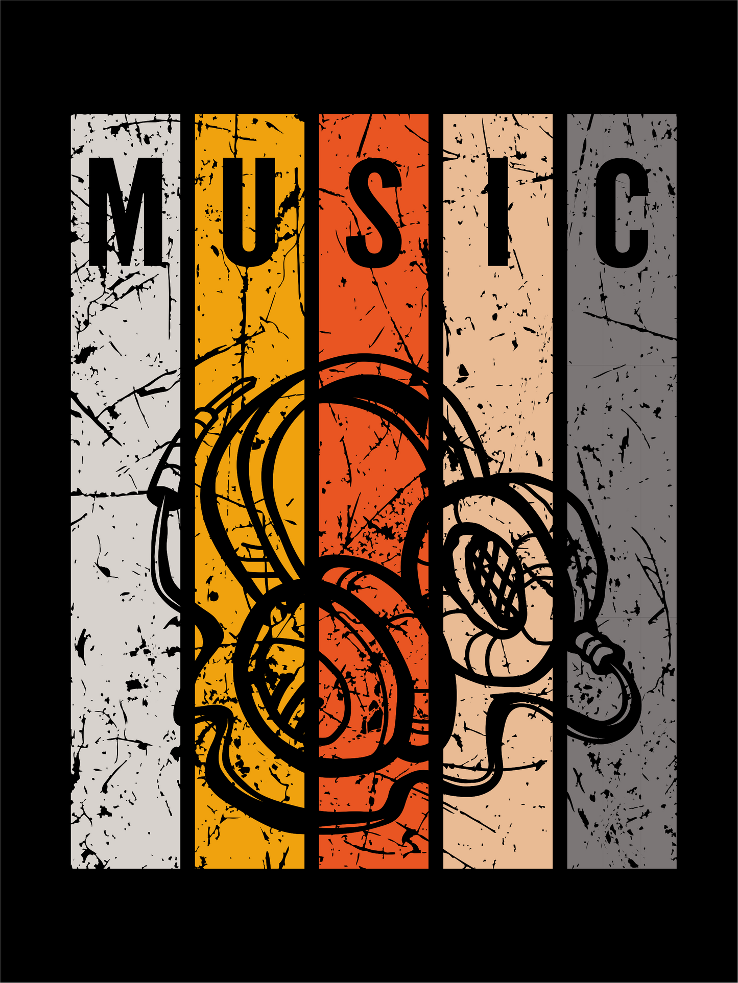 Music Men's Round Neck T-shirt