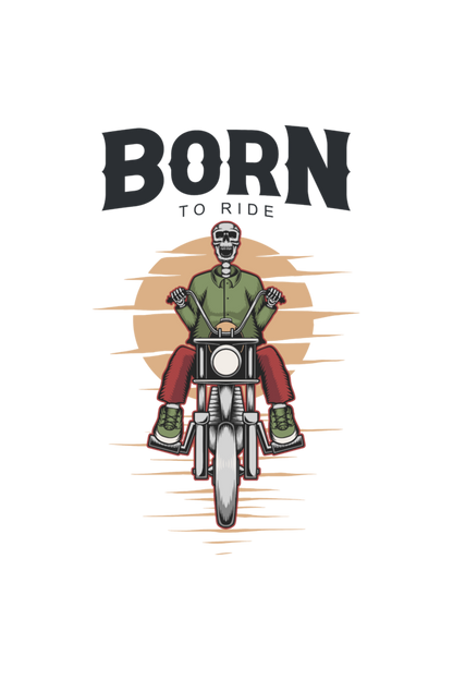 Born to Ride Light col Men's Round Neck T-Shirt