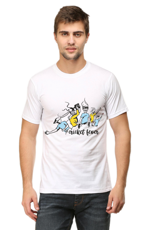 Cricket Fever Mens Round Neck T-Shirt