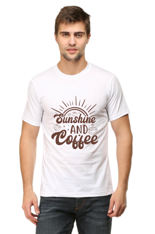 Sunshine & Coffee - Men's Round Neck T-shirt