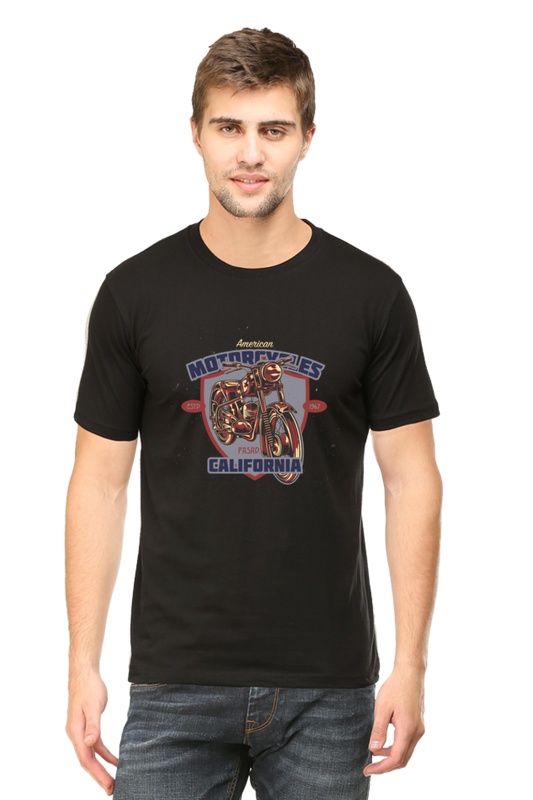 Motorcycles California - Men's Round Neck T-Shirt